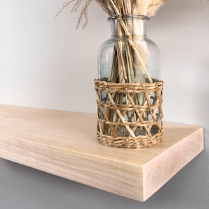 Maple Floating Shelf: Heavy Duty Natural Wood, Custom Sizes, Handcrafted in the USA
