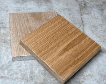 White Oak Samples, Wood Finish Samples for Shelves & Mantels, White Oak Natural, White Washed, Unfinished