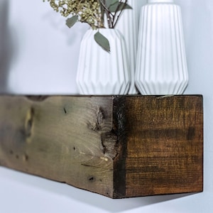 Fireplace mantel, Distressed, Wood Floating mantel shelf, Custom Sizes, Made in USA