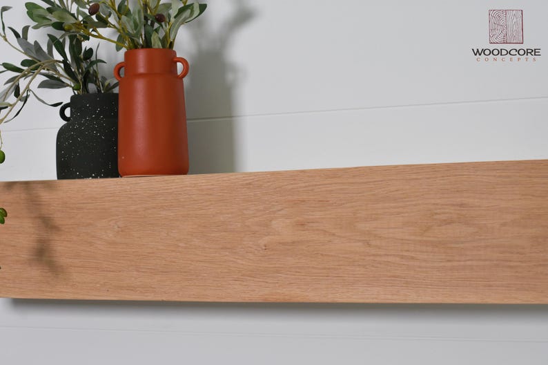 Custom White Oak Mantel, Contemporary Fireplace Mantel, Modern