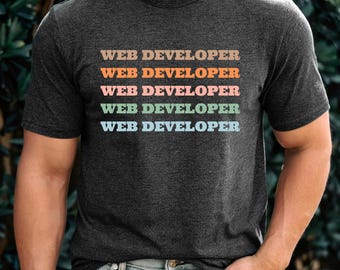Web Developer T-Shirt, Colorful Unisex Tee