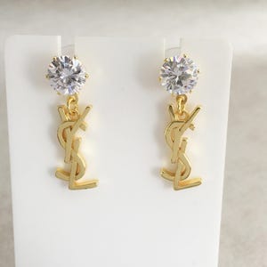 Vintage Yves Saint Laurent  Gold  drop earrings