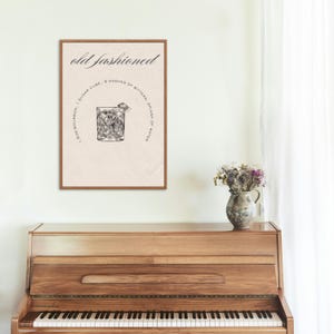 Old Fashioned Recipe Vintage Poster - Digital Print