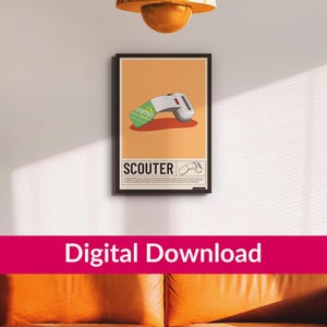 Anime Poster – Dragon Ball Z Scouter Wall Art, DBZ Room Decor, Manga-Inspired Pop Culture Print, Otaku Gift for Anime Fans, digital download