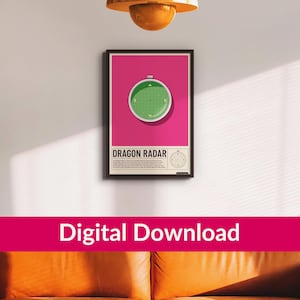 Anime Poster – Dragon Ball Z Radar Wall Art, DBZ Room Decor, Manga-Inspired Pop Culture Print, Otaku Gift for Anime Fans, digital download