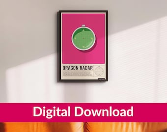 Dragon Ball Z Radar Poster: Manga Anime Wall Art (Digital Download, 13x19 PDF