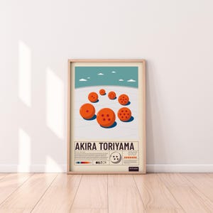 Anime Poster – Akira Toriyama Wall Art, DBZ Room Decor, Manga-Inspired Pop Culture Print, Dragon Ball Z Gift, Otaku Collectible