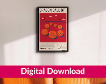 Dragon Ball GT Black Star Poster: Anime Manga Wall Art (Digital Download, 13x19 PDF