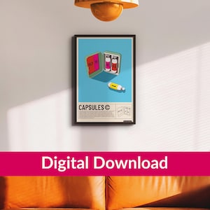 Dragon Ball Z Capsule Corp Poster – DBZ Wall Art, Anime Room Decor, Manga-Inspired Print, Gift Idea, digital download