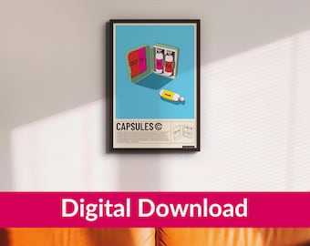 Dragon Ball Z Capsule Corp Poster: Anime Manga Wall Art (Digital Download, 13x19 PDF