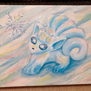 9x12 Vulpix Alolan Form Painting