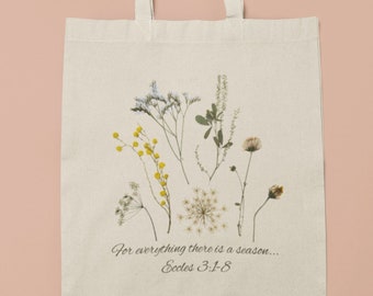 Geloof Tote, christelijke Tote Bag, Christian Tote, religieuze geschenken, cadeau voor christelijke vrouwen, religieuze Tote Bag, Eccles. 3:1-8