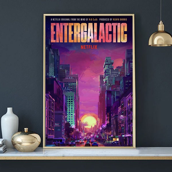 Entergalactic 2022 Poster, Movie Poster, Entergalactic Print, Canvas Film Posters Wall Art Decor Personalized Gifts