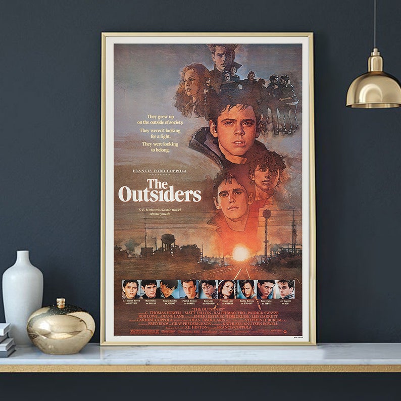 The Outsiders 1983 Poster, Movie Poster, the Outsiders Print, Canvas ...