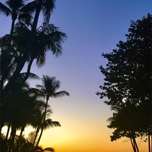 Hermosa silueta del amanecer del océano / Fotografía meditativa y costera / Cartel único e inspirador / Decoración tranquila / Impresión de la naturaleza