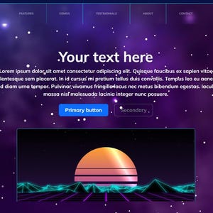 Weltraum-Thema Portfolio Website Vorlage | Voll Responsiv