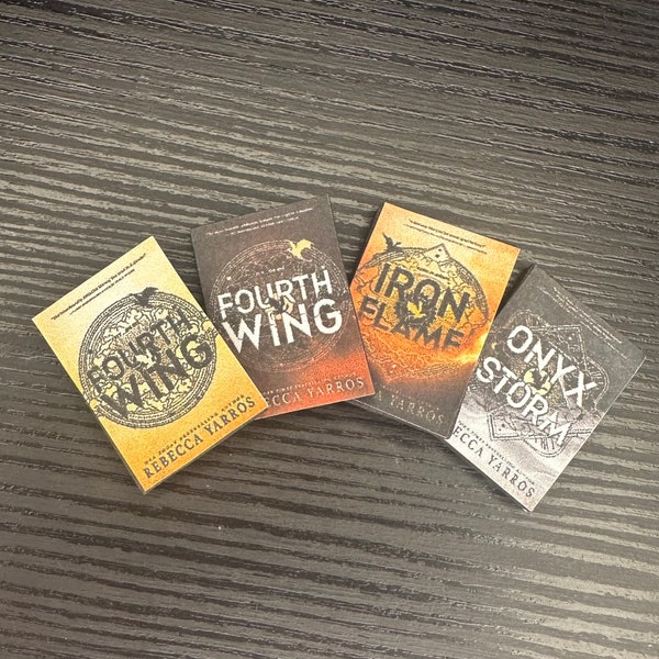 Fourth Wing mini books collection, mini bookshelf, mini book ornament  ***Books have no Spines***