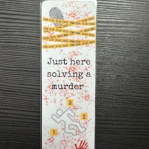 True crime bookmark, thriller Bookmark, solving crime bookmark