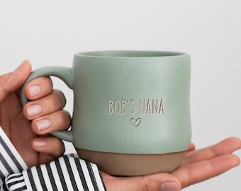 Custom Nana Coffee Mug, Custom Engraved Ceramic Mug Gift for Nana Papa , New Grandma Grandpa Gift, Family Christmas Gift PD