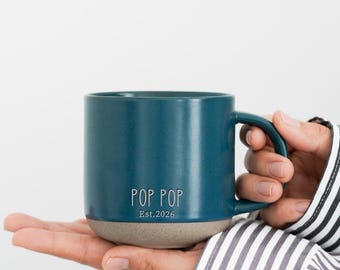 Personalized Text Family Gift for Grandparents, Engraved Pop-Pop Coffee mug gift for Grandpa, PAPA Father's day gift DAD mug idea for him ZT
