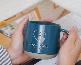 Personalized Grandpa Mug, Pregnancy Announcement Gift for New Dad, Papa to be Baby Reveal Keepsake ZT