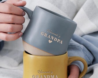 Personalized Grandma Grandpa Christmas Gift, Custom Mother's day Nana Mug for Grandmother,  First Father's day Gifts for Grandpa or Dad  PD