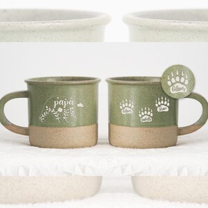 Benutzerdefinierte Mama Papa Bär Tassen, personalisierte Keramik Tasse neue Eltern Geschenk, gravierte Geschenk für Mama, Mama Bär Becher, Mama Geschenk Mama Becher, Geschenkideen BJ