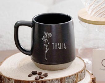 Custom Mug Birth Flower Mug,Personalized Mug 21st Birthday Gift for Her,Gift for Best Friend Gifts,Name Mug,Engraved Mothers Day Gift JD