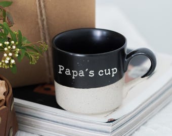 Custom Ceramic Cup Espresso Cup,Personalized Mug,Fathers Day Gifts,Pottery Mug Dad Mug Fathers Day Gift from Wife,Name Mug Gift from Kids NS