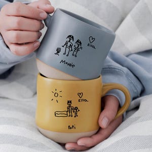 Large Custom Mug Actual Handwriting Ceramic Mug,Personalized Mug with Your Handwriting,Christmas Gift ideas Mothers Day Gift Dad Gift PD