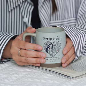 Personalisierte Tasse Benutzerdefinierte Karte Geschenkideen, Paar Geschenk Personalisierte Paar Tasse 7. Jahrestag Geschenk, individuell gravierte Kaffeetasse Jubiläumsbecher