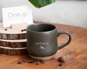 Engraved Bird Nerd Coffee Mug,Bird Lover Gift,Funny Bird Gift,Nature Lover Gifts for Her,21st Birthday Gifts for Bestfriend Gifts for Him PD