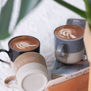 Nombre personalizado Juego de tazas de espresso de cerámica, taza de espresso de cerámica grabada, taza personalizada, ideas de regalos personalizados Regalos del Día de las Madres para mamá imagen 1