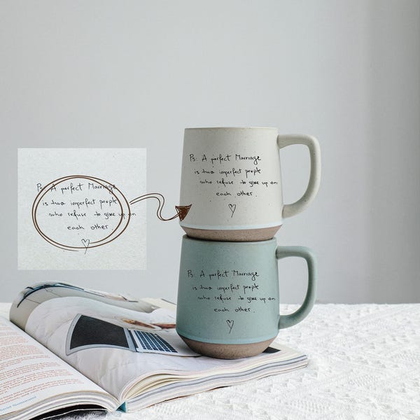 Custom Mug Actual Handwriting Ceramic Mug,Personalized Mug Loved Ones Handwriting,Thankgiving Gifts for Mothers Day Gift Christmas Gifts JD