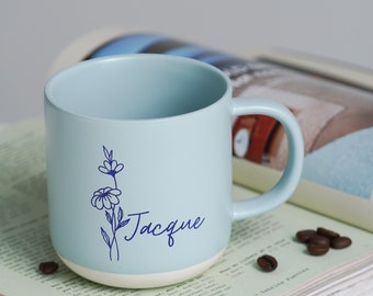 Personalized Mug Birth Flower Mug for Mother's Day Gifts, Custom Mug Mom Mug, Personalized Gift Engraved Gift, Customized Mug Gift for MOm