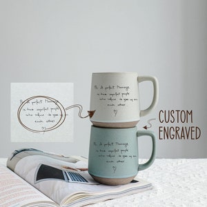 Mug personnalisé Mug en céramique avec écriture manuscrite, Mug personnalisé avec votre écriture manuscrite, Cadeaux fête des pères, idées cadeaux Fête des Mères, Cadeau papa JD