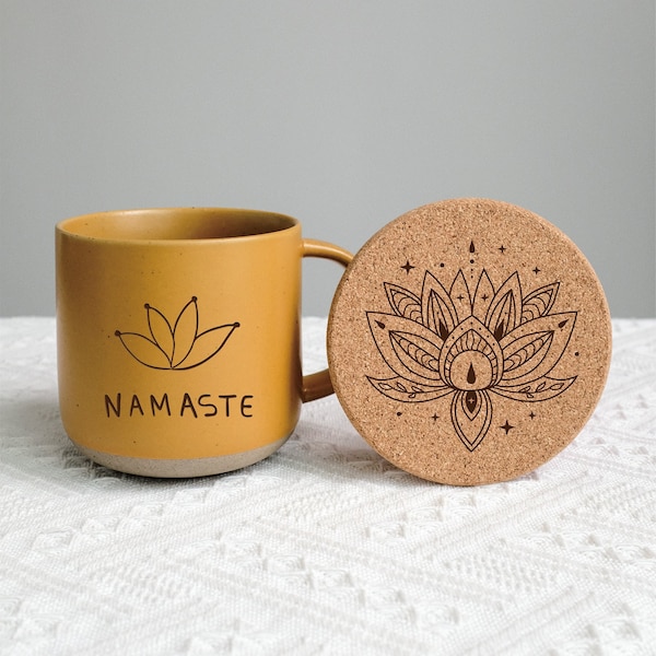 Caneca Namastê Mandala, Caneca de Lótus, Caneca de Yoga, Caneca de Café de Yoga, Presente para Amantes de Yoga, Presentes de Yoga, Presentes de Meditação, Presente para Professores de Yoga, Caneca Motivacional ZT