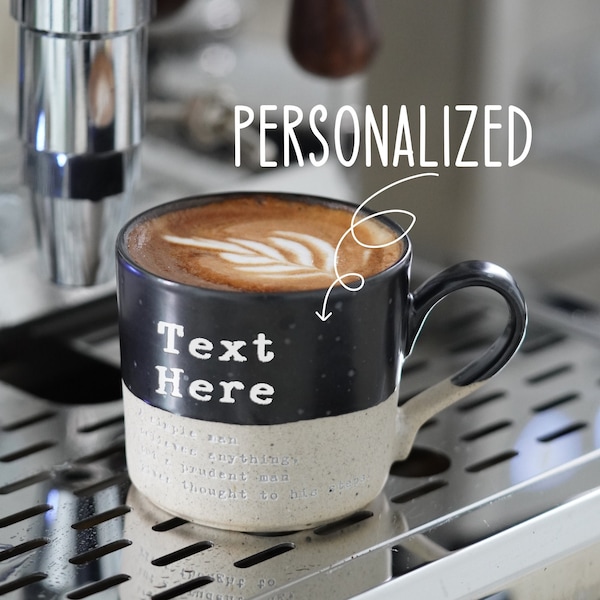 Custom Ceramic Espresso Cup, Fathers Day Gift Ideas Christmas Gifts, Personalized Gift for Dad Gift for Grandpa Christmas Espreso Cup NS