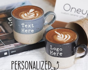 Personalized Espresso Mug for Fathers Day Gifts for Dad Custom Ceramic Espresso Cup, Engraved Mothers Day Gift for Her, Valentine Gift NS