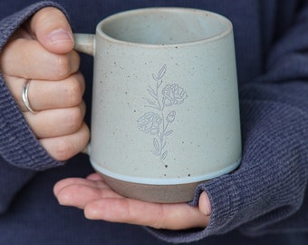 Custom Coffee Mug Gift for Best Friend Work Bestie Gifts, Birth Flower Mug Personalized Mug, Custom Gift Ideas, Mothers Day Gift for Her JD