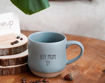 Large Mug Pottery Mug for Mother Day Gifts from Kids,Boy Mom Club Gift,New Mom Gifts,Boy Mama Gift for Her,Unique Motherhood Gift for Mom PD