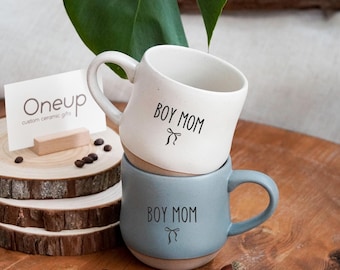 Large Mug Pottery Mug for Mother Day Gifts from Kids,Boy Mom Club Gift,New Mom Gifts,Unique Motherhood Gift for Mom,Boy Mama Gift for Her PD