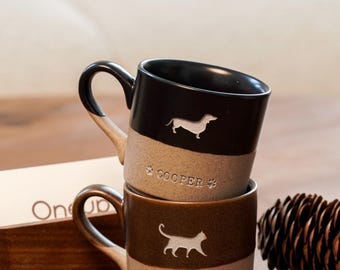 Engraved Pet memorial Espresso mug, Personalized pet Coffee mug, Rainbow Bridge Pet Memorial Cup, Christmas pet Grandma mug gift idea NS