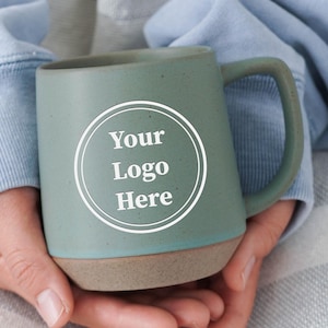 Custom Mug Logo Coffee Mug Personalized Gift, Personalized Mug Pottery Mug Company Mug Engraved Logo Mug, Employee Appreciation Gifts JD