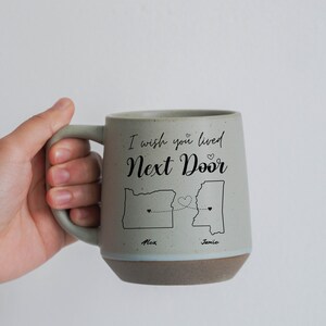 I Wish You Lived Next Door Mug,Long Distance Friendship Gift,Wish We Lived Closer,Custom Best Friend Gift,Engraved Mug,Moving Away Gift JD