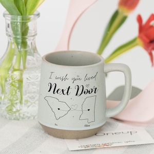 I Wish You Lived Next Door Mug,Long Distance Friendship Gift,Wish We Lived Closer,Custom Best Friend Gift,Engraved Mug,Moving Away Gift JD