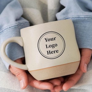 Large Custom Mug Logo Coffee Mug Personalized Gift,Personalized Mug Pottery Mug Company Mug Engraved Logo Mug,Employee Appreciation Gifts PD