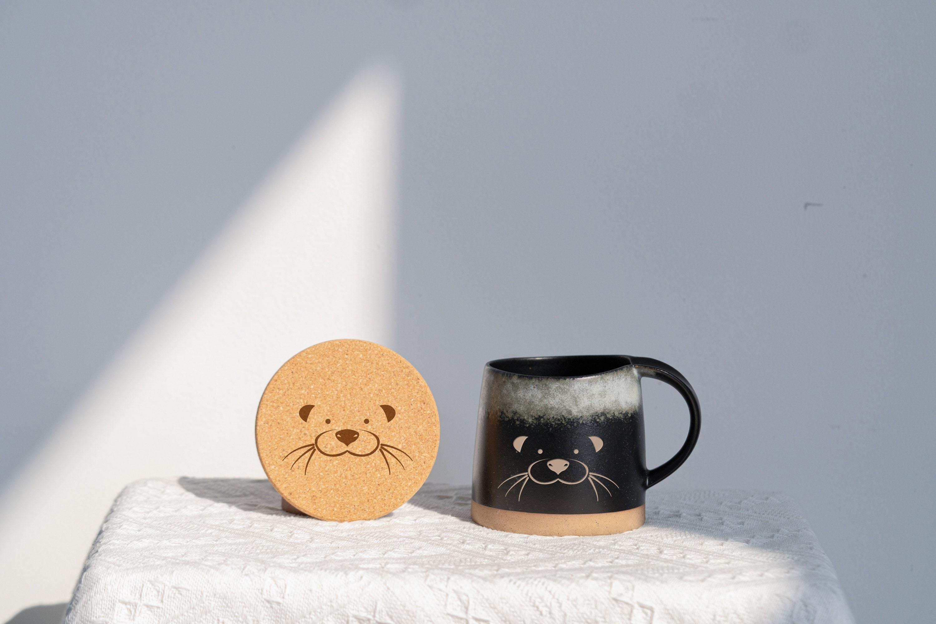 Otter Mug Cute Large Pottery Mug, Otter Gifts Kawaii Mug for 21st Birthday Gift fro Her, Funny Mugs Funny Coffee Mug, Otter Lover Gift CZ