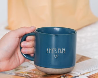Personalized PAPA Gift Father's day coffee mug, Christmas engraved Mug gift for Grandpa, Baby Shower Grandma Grandpa Gift idea for Dad ZT
