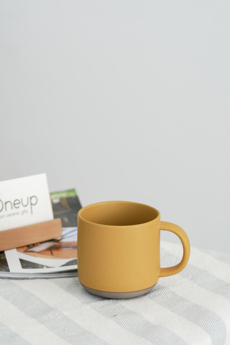 Pine Tree Pottery Mug, Christmas Tree Mug Gift for Family, Rustic Mug Tree Sketch Mug Christmas Gifts, Aesthetic MInimalist Mug for Her ZT image 6